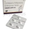 Cardboard pack and sachet of medical abortion kit comprising one mifepristone and four misoprostol