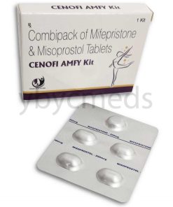 Cardboard pack and sachet of medical abortion kit comprising one mifepristone and four misoprostol