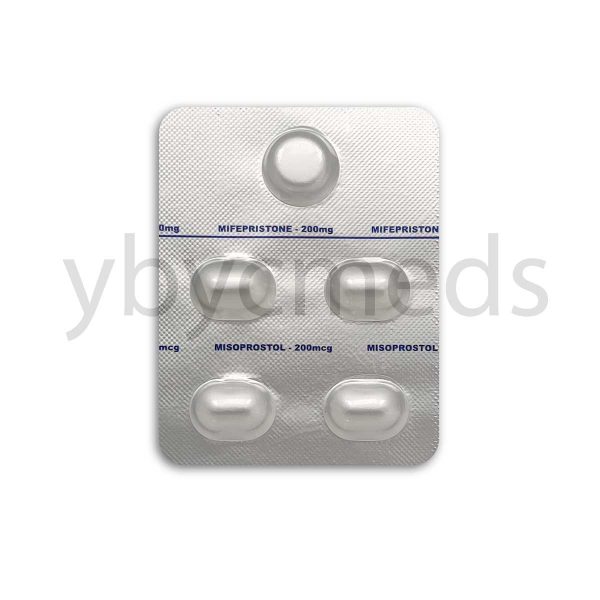 Medical abortion kit comprising one mifepristone and four misoprostol