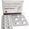 Medical abortion kit comprising one mifepristone and four misoprostol, along with an additional ten misoprostol tablets