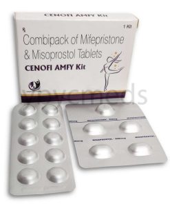 Medical abortion kit comprising one mifepristone and four misoprostol, along with an additional ten misoprostol tablets