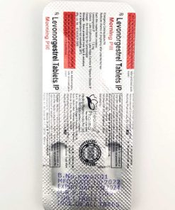 back of plan B morning after pills for emergency contraception showing active ingredients