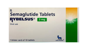 Packaging of Rybelsus 3mg tablets for weight management, containing ten tablets
