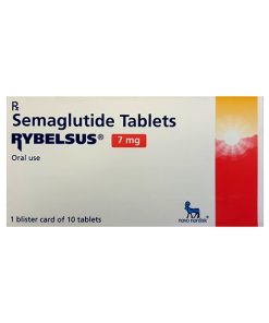 Packaging of Rybelsus 7mg tablets for weight management, containing ten tablets