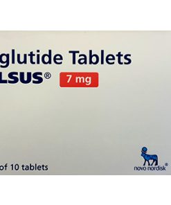 Packaging of Rybelsus 7mg tablets for weight management, containing ten tablets