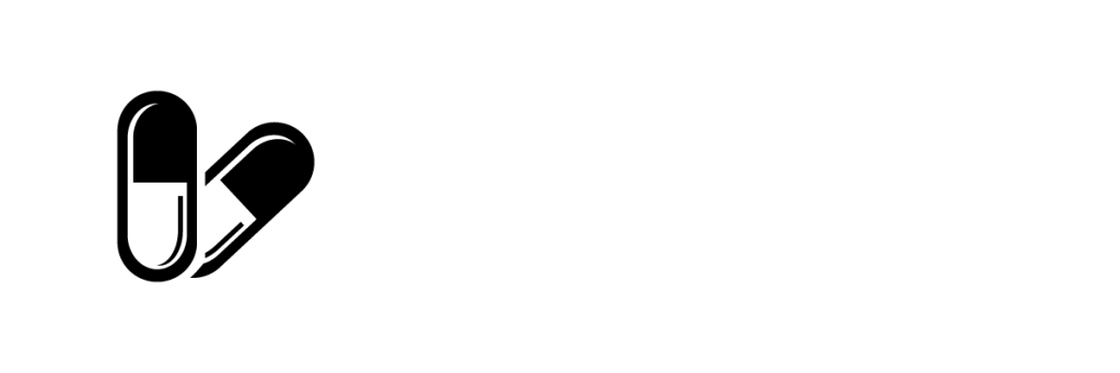 YBYCMeds logo in white on a black background, with 'YBYCMeds' written in white text