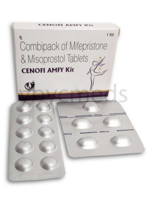 Medical abortion kit comprising one mifepristone and four misoprostol, along with an additional ten misoprostol tablets